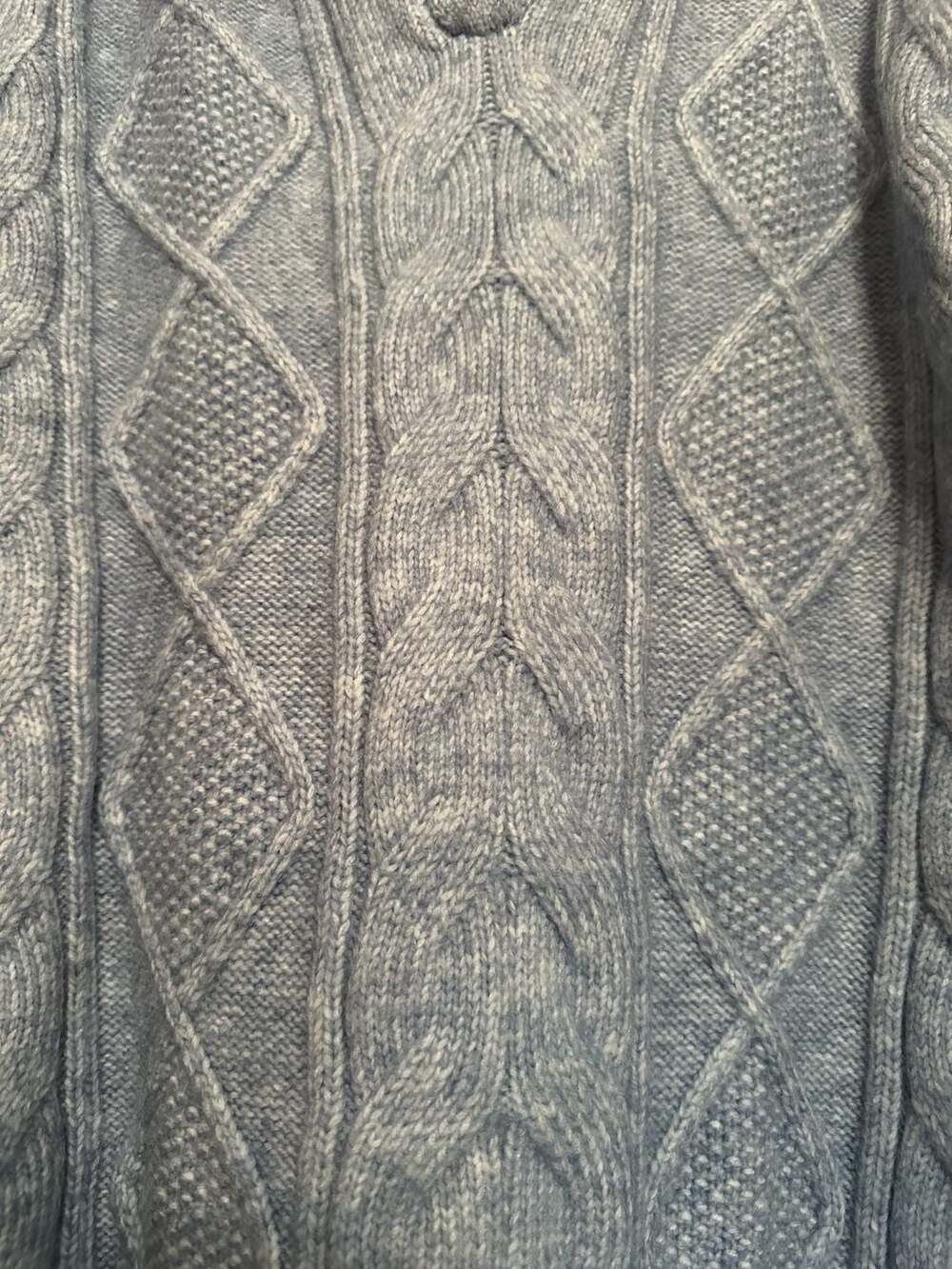 Market & Spruce Cable Knit Collared Sweater Dress Blue Size XL - Picture 2 of 6